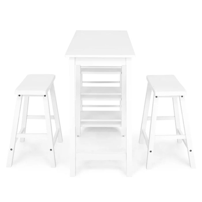 Set bar masa si 2 scaune din lemn