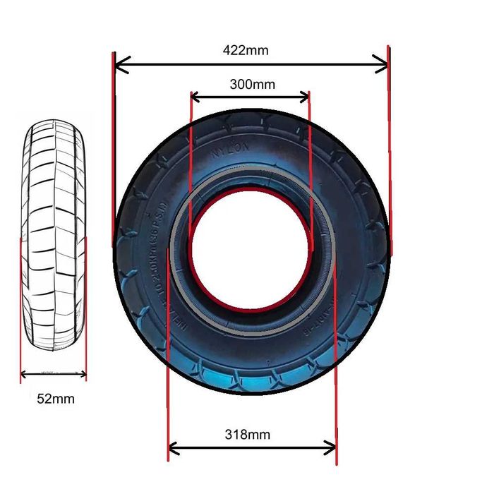 Anvelopa Cauciuc Scuter Electric 16×2.50 55-305