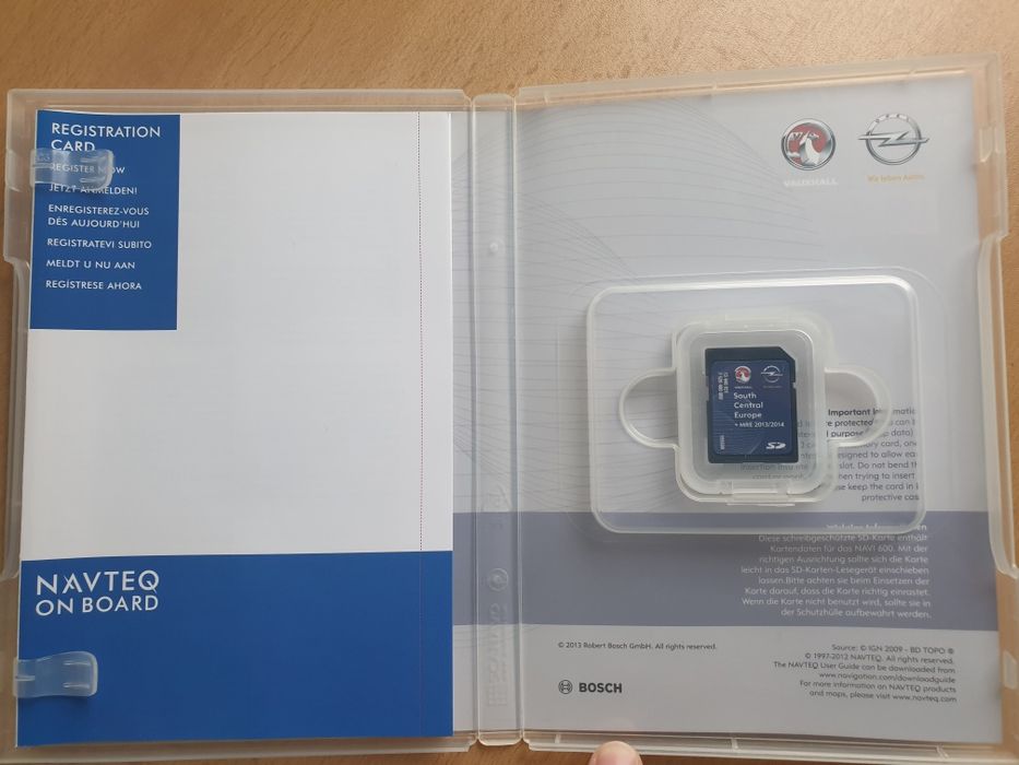 SD карта с навигация за Navi600 Opel Vauxhall