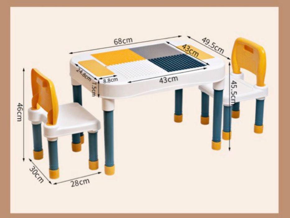 Bolalar uchun stol stulli lego