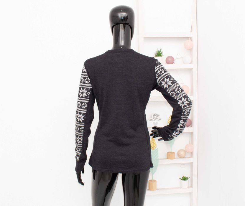 Kari Traa дамска блуза сива термо бельо 60% мериносна вълна L