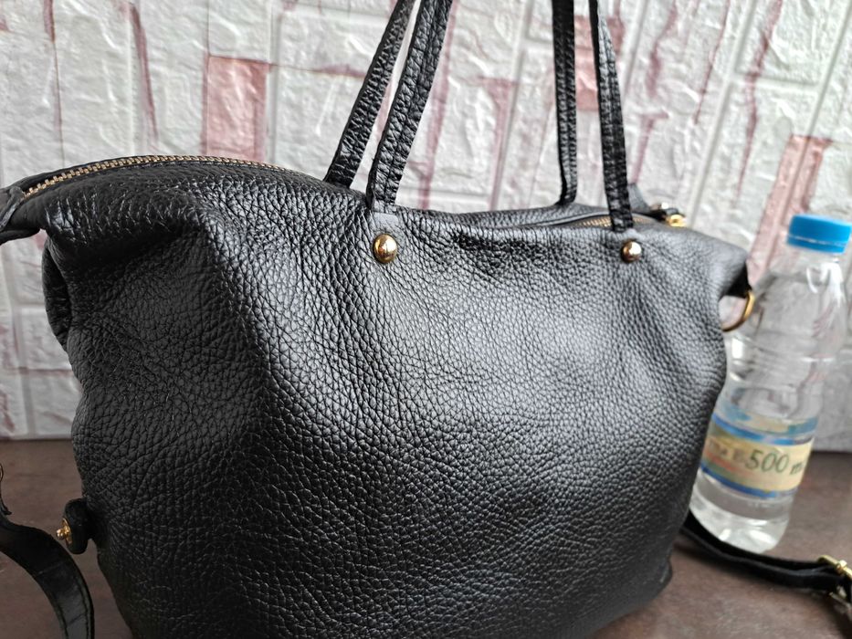 дамска чанта,малка черна чанта/естествена кожа