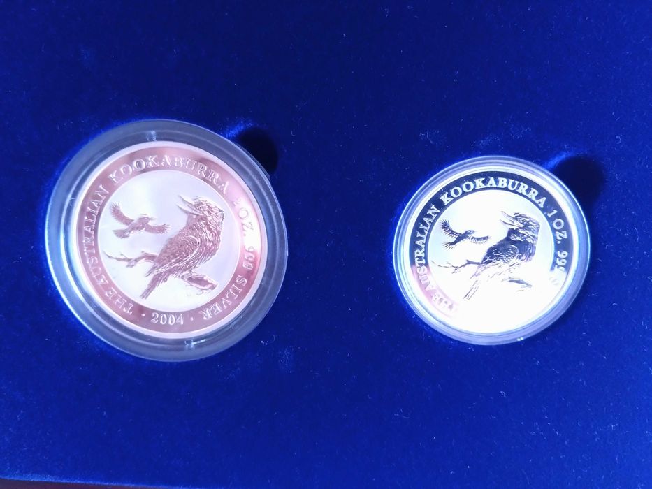 Сребърни монети "Kookaburra", 1 oz, 2 oz Австралия
