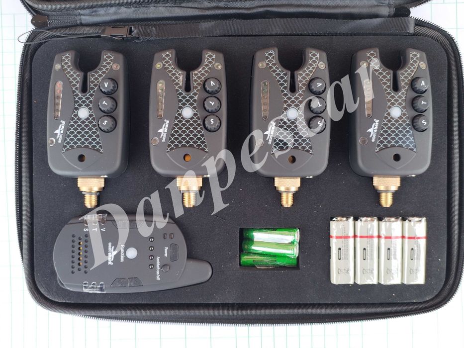 Set 4 avertizoare cu statie Eastshark SP03 cu lumina de veghe