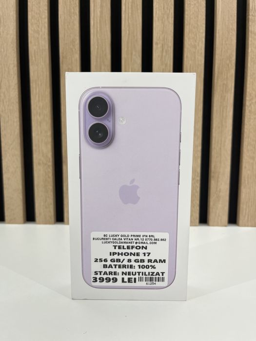 Iphone 17 256Gb/100% Baterie NOU!! Garantie/Factura #61254