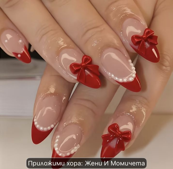 (Комплект ръчно изработени нокти)