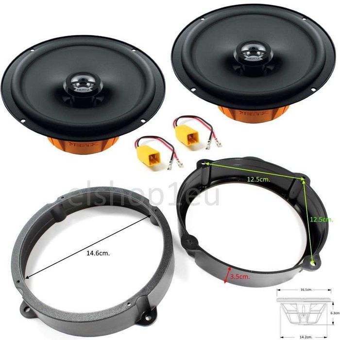 Комплекти авто говорители,фланци и кабели,HERTZ,KENWOOD,CL-БЮДЖЕТНИ