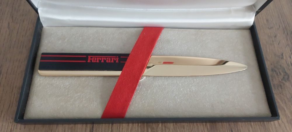 Рядък колекционерски нож за писма Ferrari Formula by Cartier (1980s) – Пълен комплект