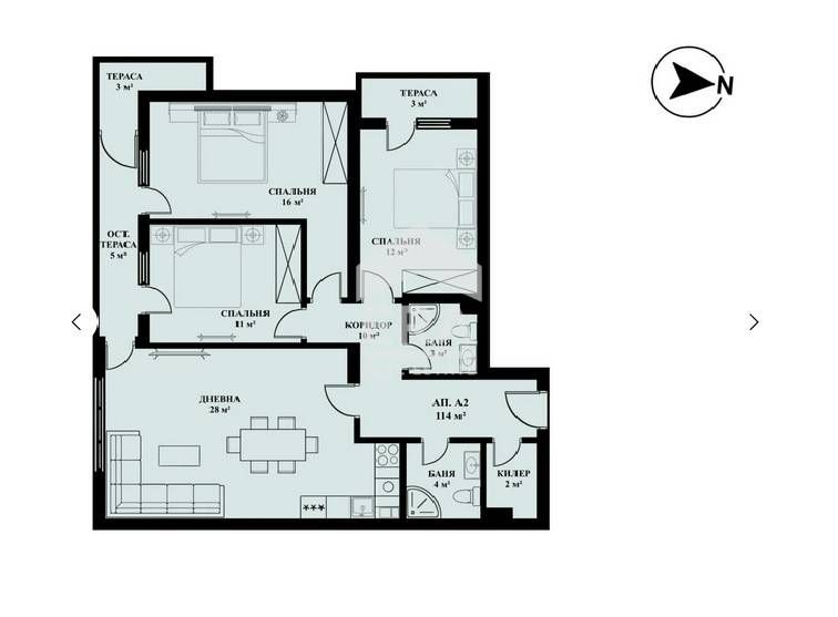 Продава се Четиристаен апартамент в София, Люлин 5 - 135 кв.м за 1506 €/кв.м - Снимка #3