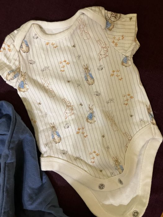 Бебешки гащеризон ромпър  George и боди 56 размер новородено дрехи
