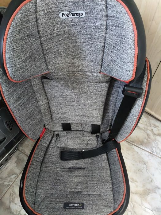 Scaun auto ISOFIX Peg Perego Viaggio 1-2-3 Via Wonder Grey, 9-36 kg, Gri