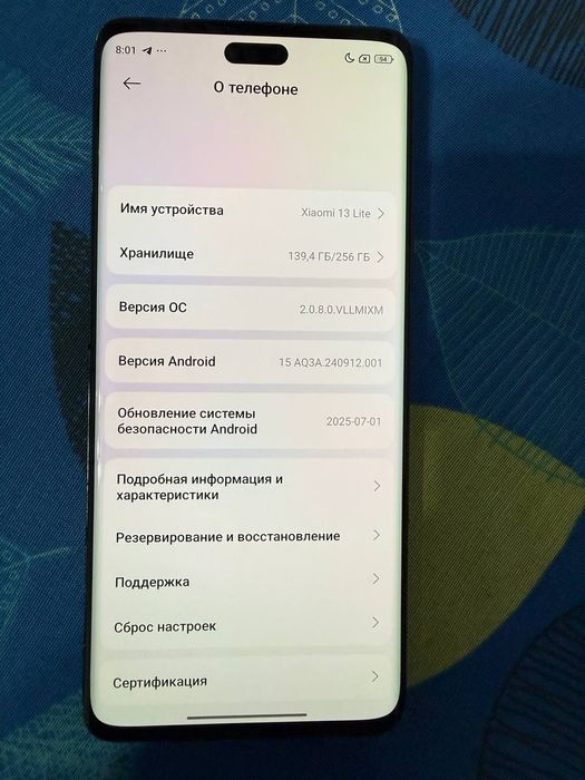 Redmi 13 lite hotira 256Gb holati yaxshi