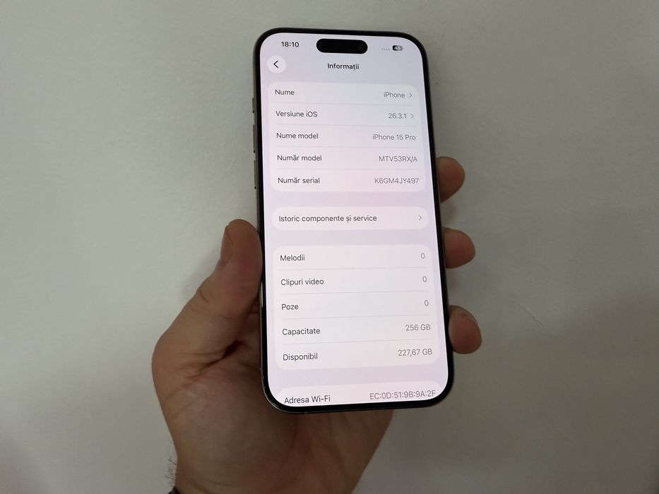 Iphone 15 Pro, 256 GB, Natural Titanium