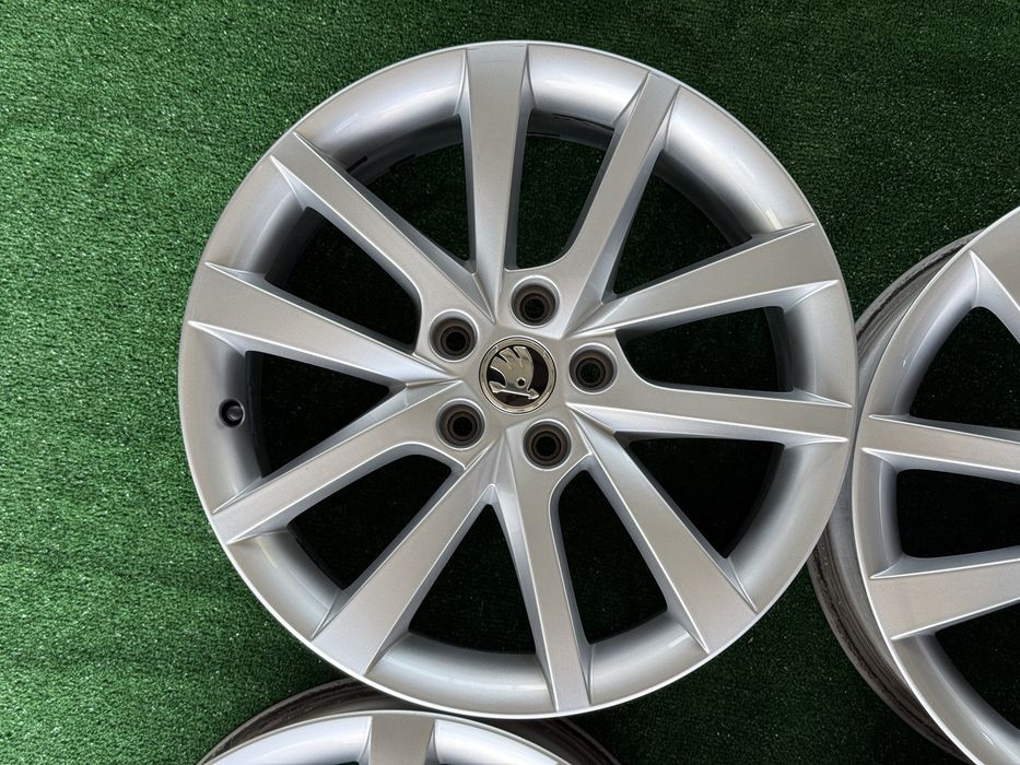 4бр. КАТО НОВИ 18” ОРИГИНАЛНИ Джанти “ELBRUS” 5х112 за -SKODA/AUDI/VW/SEAT/Vag- 7.0Jx18H2, ET43