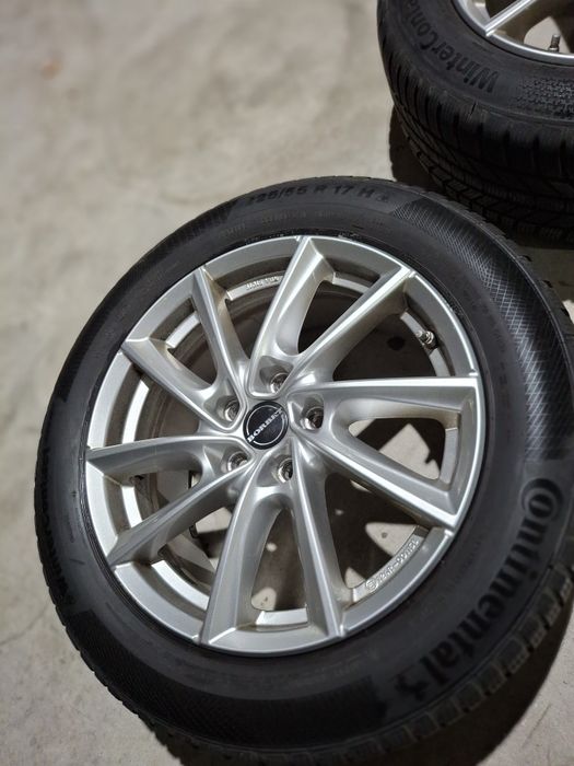 Set jante 225 55 r17  + anvelope iarnă Continental