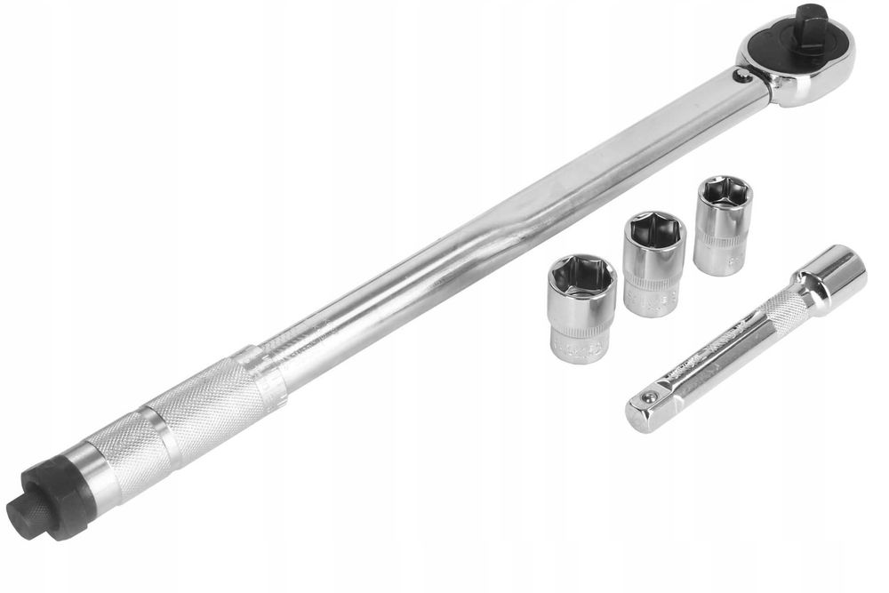 Динамометричен ключ 1/2" 28 – 210 Nm + комплект вложки (17, 19, 21 мм)