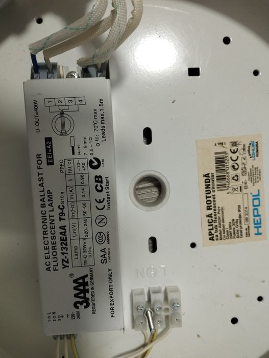 Aplica rotunda cu neon