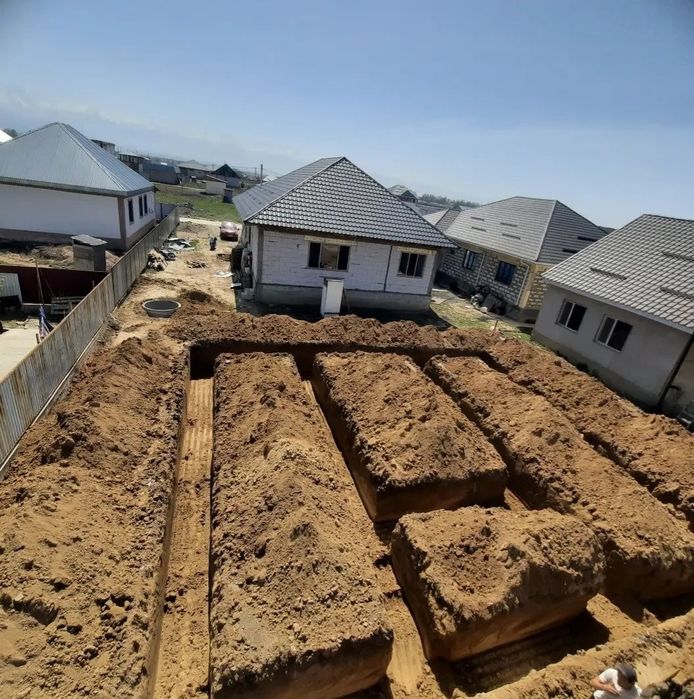 Заливка фундамент