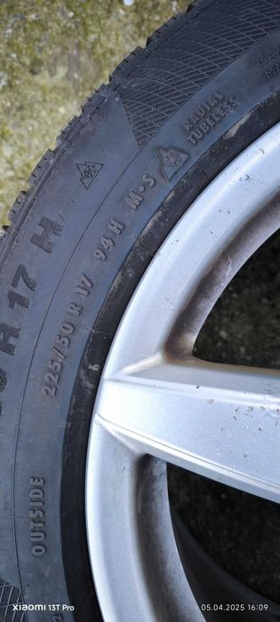 Продавам 4 броя джанти с гуми за WW i AUDI  17 цола