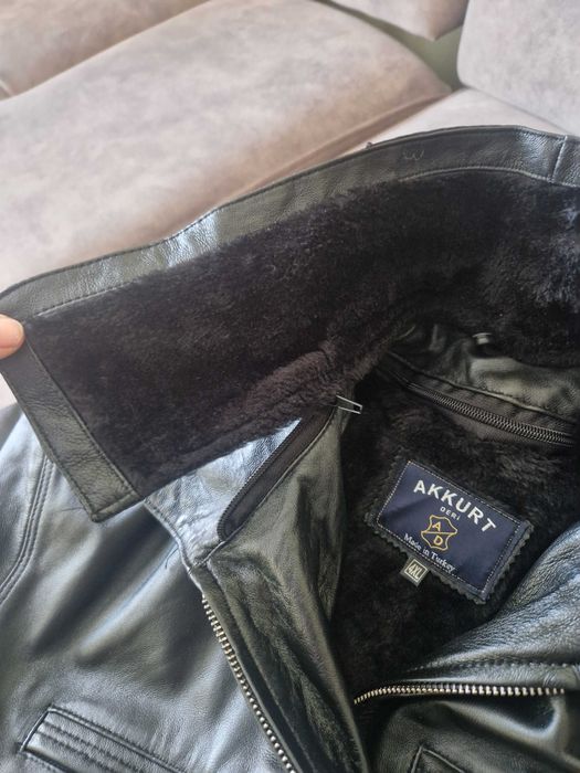 Мъжко кожено зимно яке