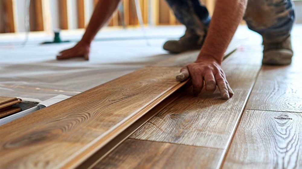 Укладка ламината, линолеума, декорпанелей, гипсокартона