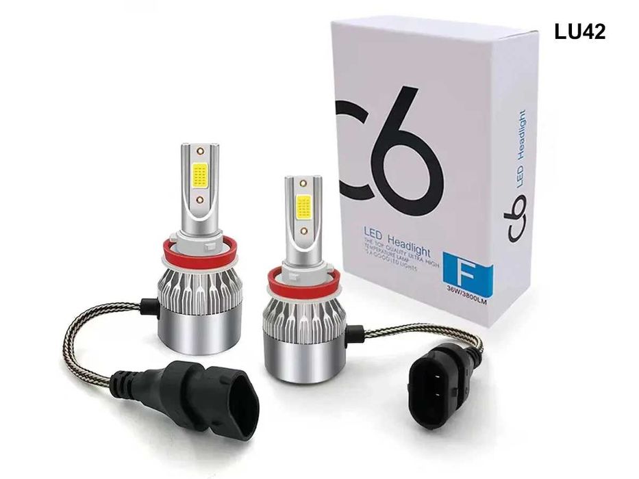 Becuri auto faruri LED H8 H9 H11 Seria C6 puternica lumina lumini