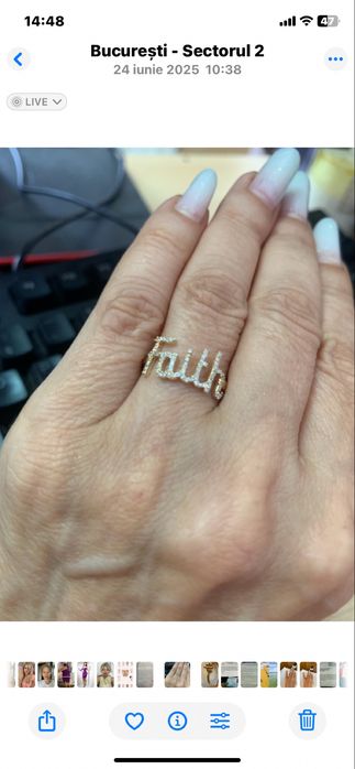 Inel aur, 14 k si 55 diamante, cu certificat