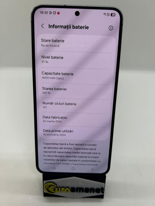 Samsung Galaxy S24, Dual SIM, 8GB RAM, 128GB, 5G, Onyx Black, -D-