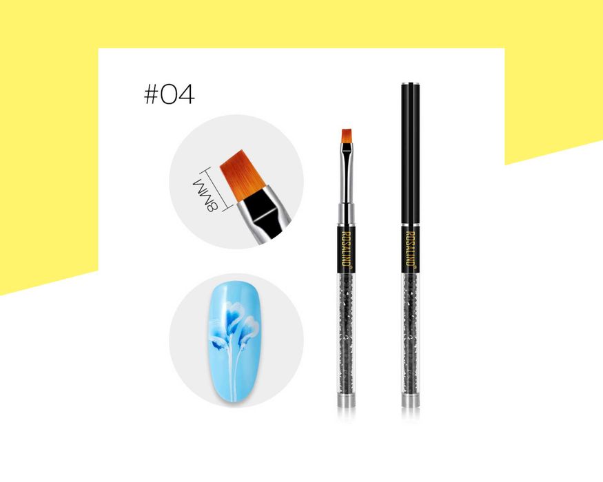 Kомплект 6 четки за маникюр, декорации ROSALIND