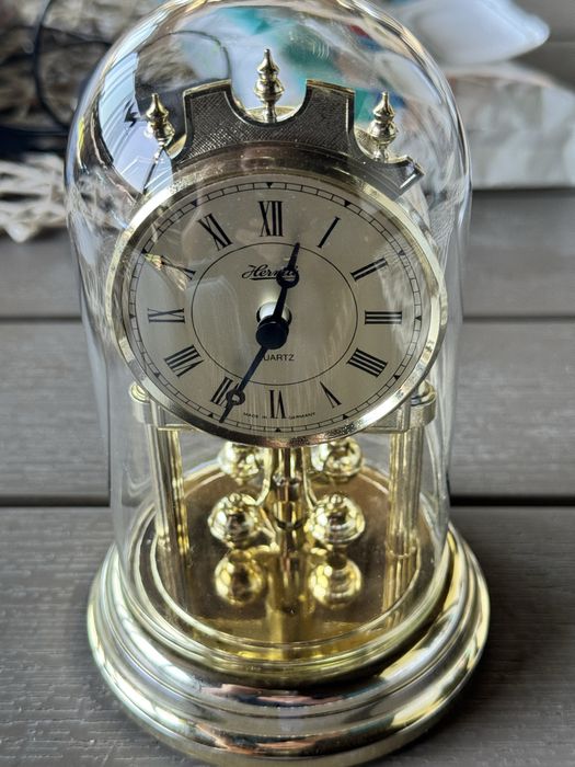 Ceas german Hermle (Franz Hermle & Söhne) aniversar cupola sticla impecabil!