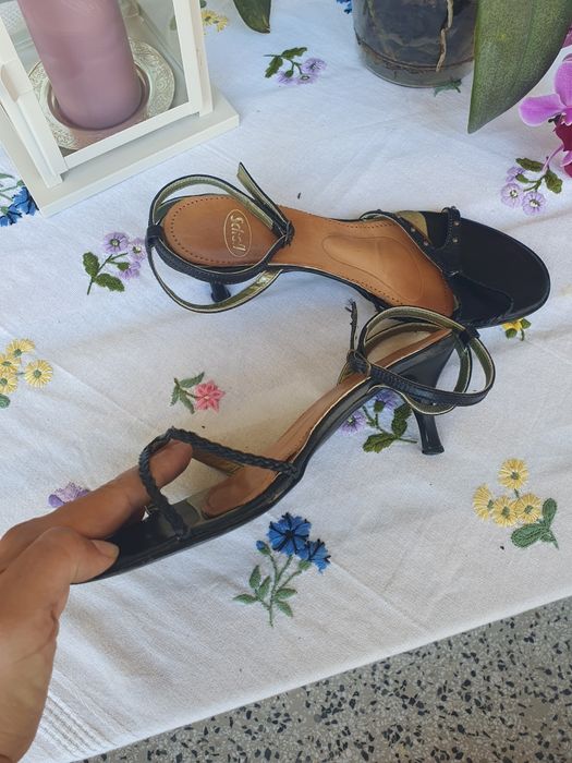 Дамски сандали естествена кожа, 38 + подарък втори чифт сандали