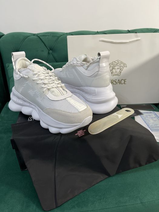 Adidasi Versace Chain Reaction piele naturala Full Box colectie noua
