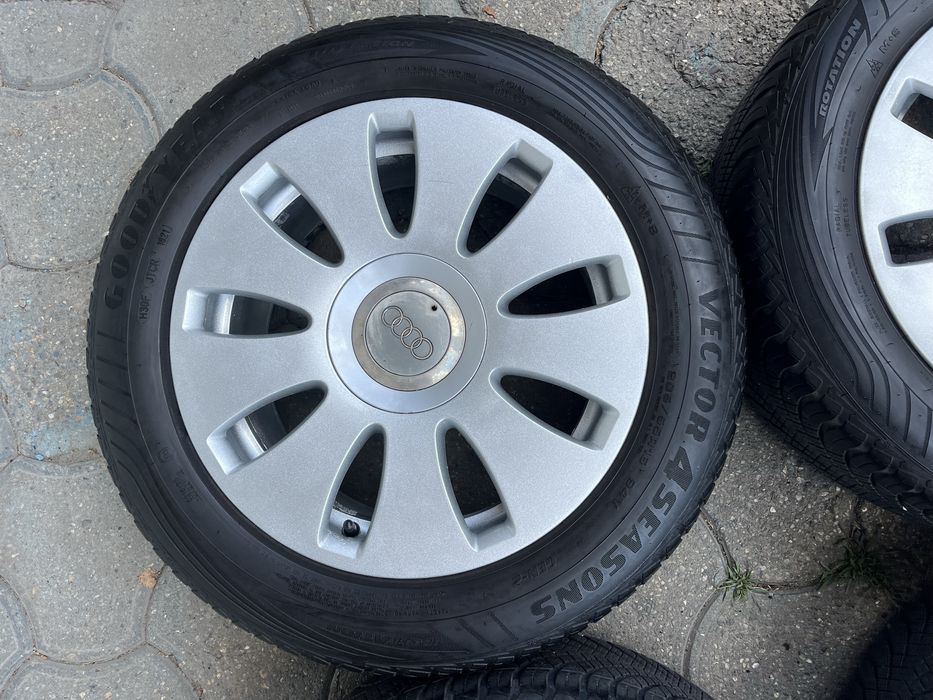 Jante aliaj 5x112mm, anvelope 205/55 R16, Audi A3, A4 B5 B6 B7, VW Seat Skoda