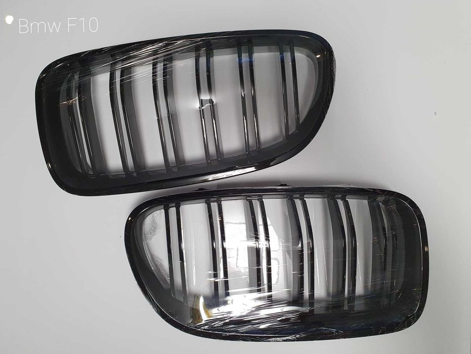 Nari duble , grila grile capota negru lucios pentru Bmw F10 F11