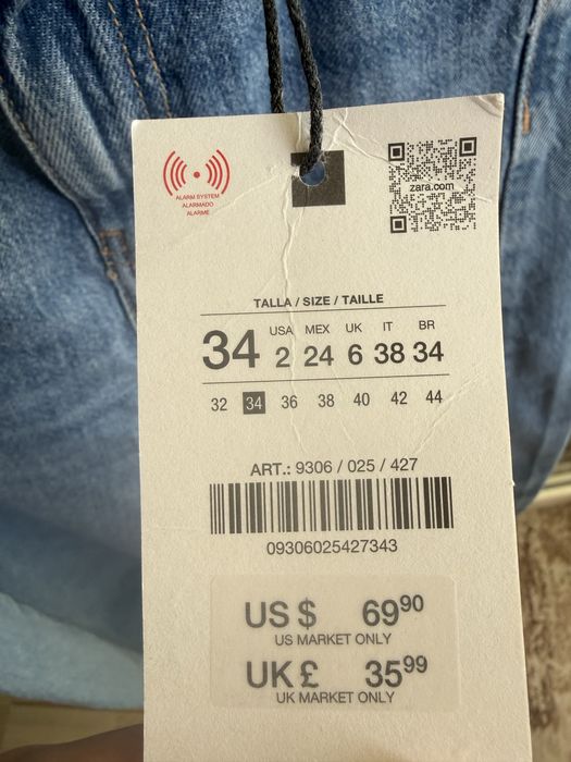 Combined Barrel mid waist zara jeans