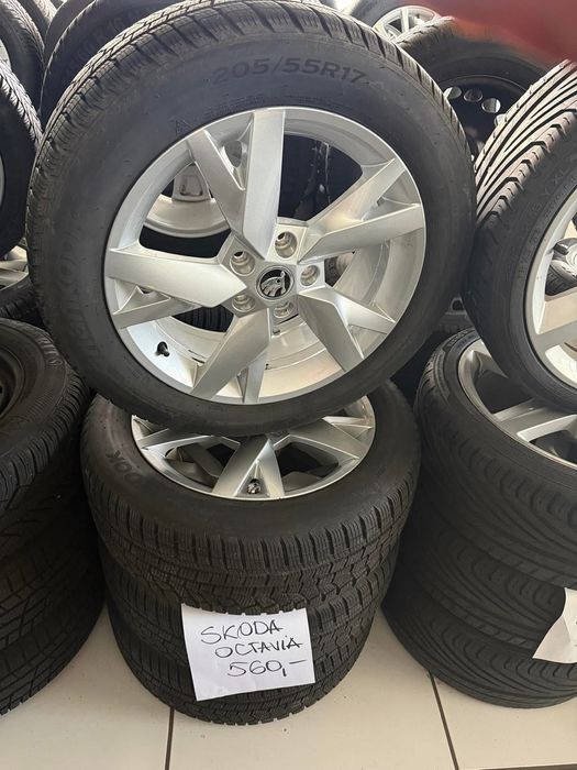 Jante Skoda Octavia originale+205.55.17 iarna Dunlop 2024