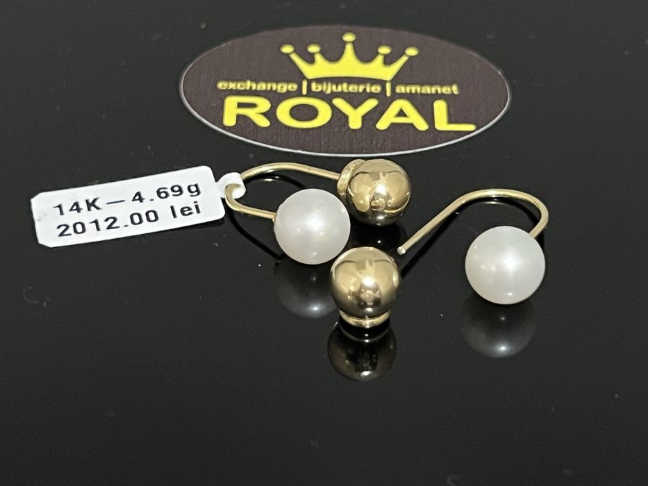 Bijuteria Royal CB : Cercei aur 14k 4,69 grame   409 lei/gr