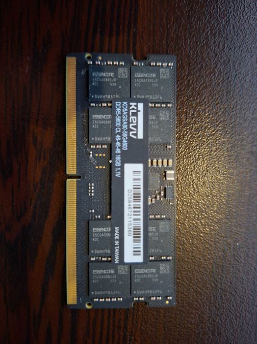 16GB (1x16GB) DDR5 5600 SODIMM (лаптоп) памет с ниска латентност