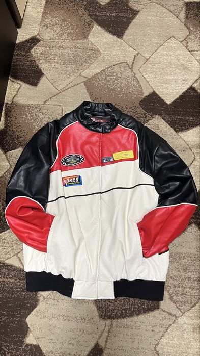 Geaca piele bomber de motocicleta/racing unisex nouă/Jachetă nouă