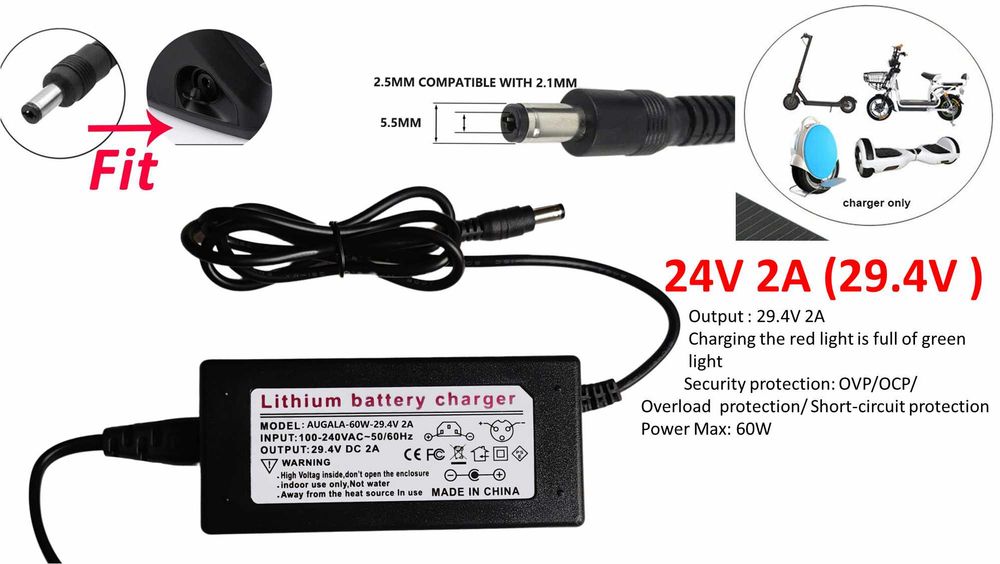 Incarcator baterie  bicicleta scuter electric 36V 48V 60V Nou!