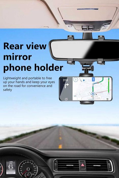 Стойка за телефон за авто огледало