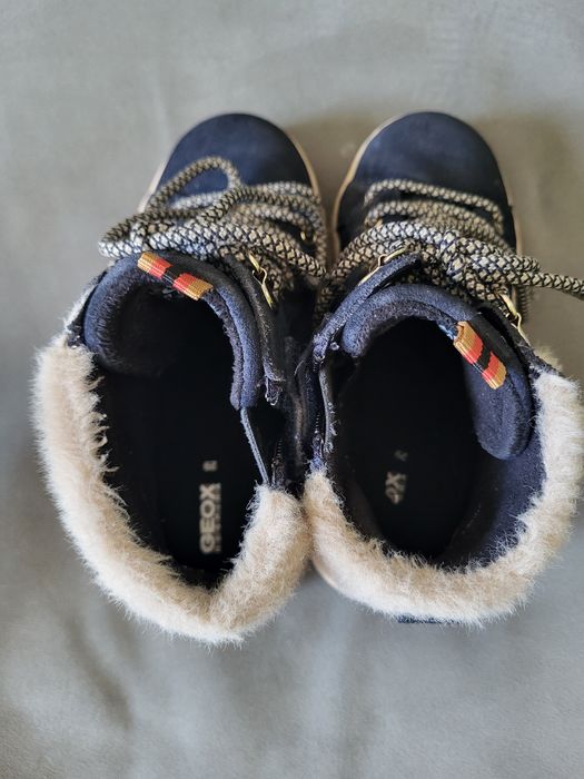 Детски велурени зимни обувки Geox Rebecca