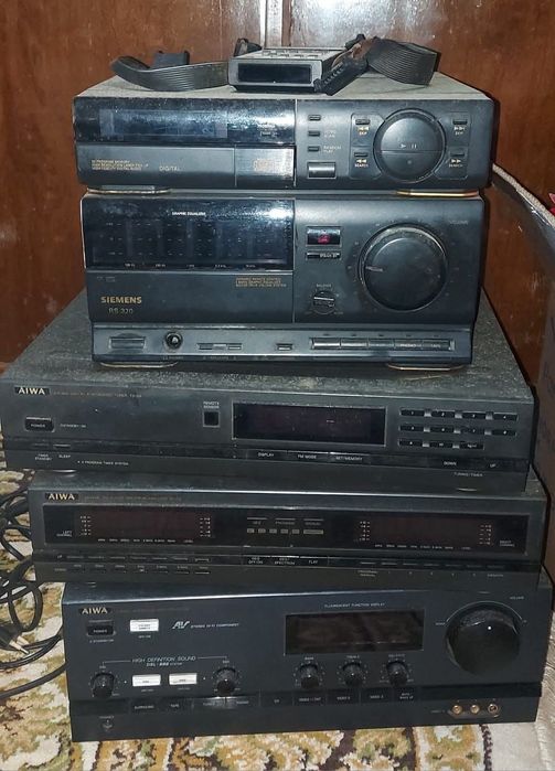 Sistem audio vintage SIEMENS + AIWA – amplificator, tuner, egalizator