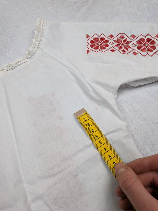 Ie Traditionala Romaneasca Motive Folclorice Broderie Rosie copii / fe