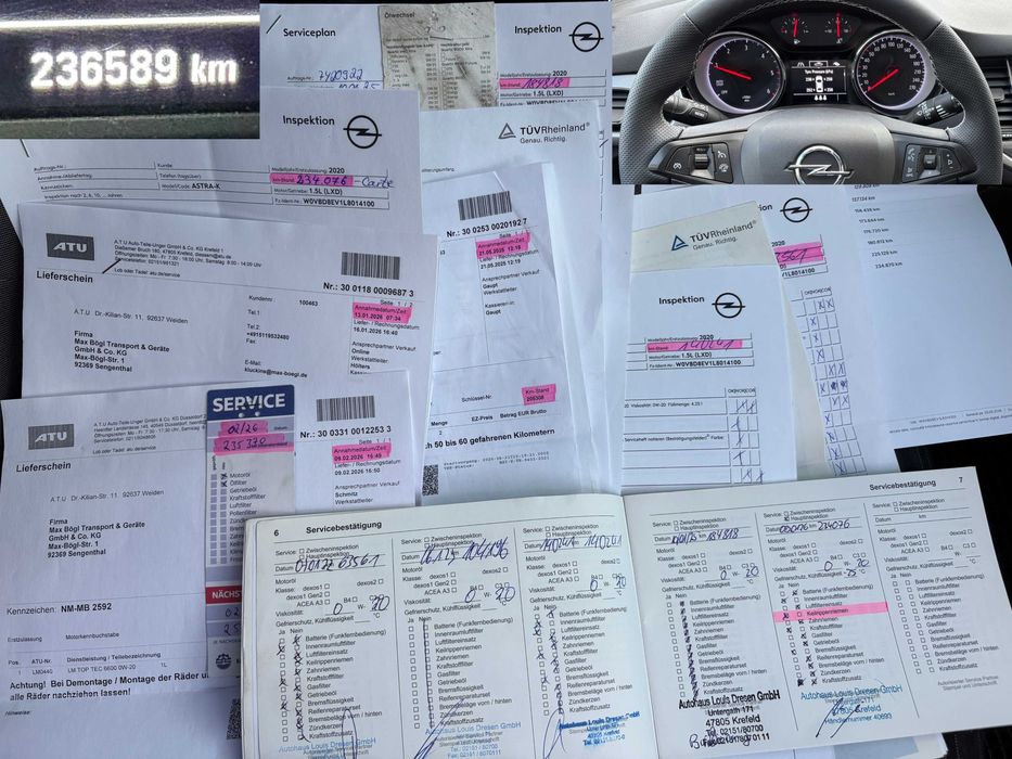 TVA deductibil! Opel Astra K FACELIFT – 01/2020, 1.5 diesel 122CP cu ISTORIC SERVICE COMPLET; navi MARE 8” cu CarPlay, LED, CIV emisă, euro6, KM REALI