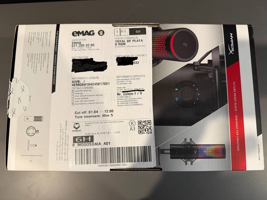 Microfon Gaming HyperX Quadcast 2 S