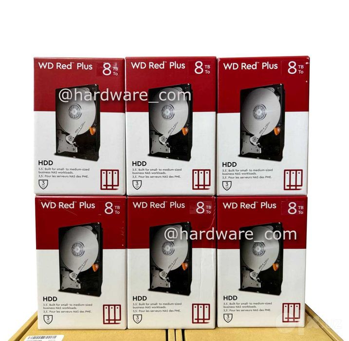 WD Red Plus 8Tb NAS CMR 5640 RPM CMR Количество! Новые! Из США!