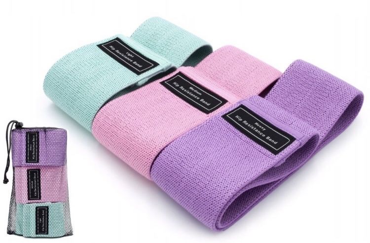 Тканевые фитнес резинки 3в1