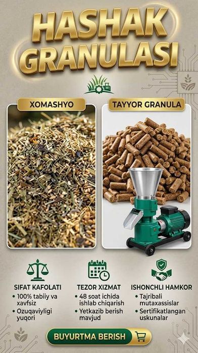Chorva Mollari uchun Sifatli Yem xashak Ozuqalari