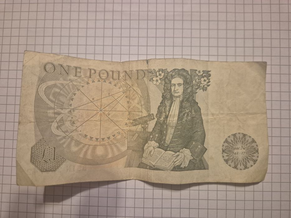 Антична банкнота от 1 британска лира.
